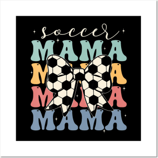 Soccer Mama Retro Groovy Soccer Softball Mom Posters and Art